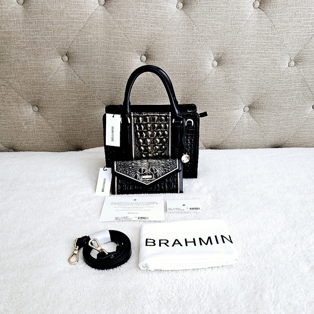 NWT Brahmin ONYX SARASTRO Cami w/Veronica Wallet Features